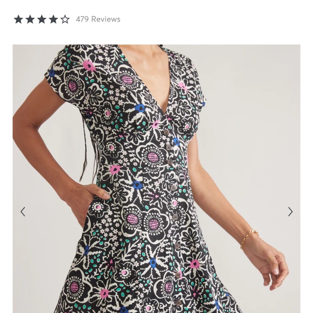 Marine Layer Button Front Flutter-Sleeve, A-Line … - image 2